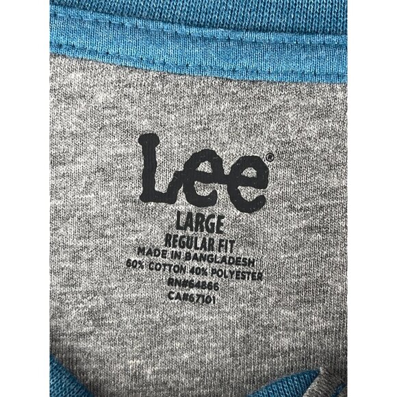 Lee Mens Long-Sleeve Henley Shirt Large Regular Fit Cotton Blend Durable Fabric - Picture 7 of 7